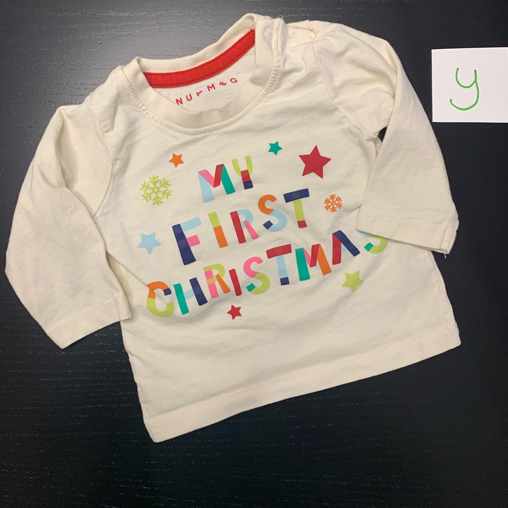 ⭐️2/$5.00⭐️ Gender Neutral 0-3m My First Christmas Long Sleeve T-shirt